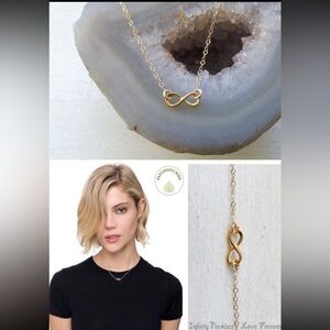 Handmade 24k Gold Filled Infinity Necklace